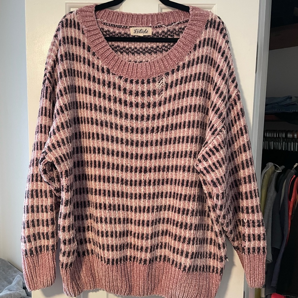 Boutique Oversized Chenille Sweater